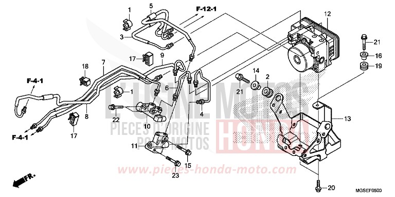 ABS MODULATOR for NC700S Dual Cluth ABS SEAL SILVER METALLIC (NHA14) from 2013